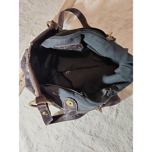 Fossil‎ Womens Handbag Bag Purse Patchwork Leather Brown Vintage Large 23X13" - Picture 10 of 10